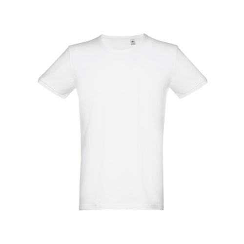 THC SAN MARINO WH. Kurzärmeliges Herren-T-Shirt aus gekämmter Baumwolle. Weiße Farbe