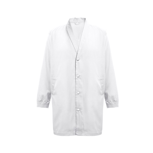 THC MINSK WH. Kittel aus Baumwolle und Polyester für Arbeitskleidung. Weiße Farbe