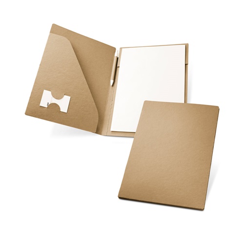 POE. A4-Schreibmappe aus Karton mit einem unlinierten Schreibblock